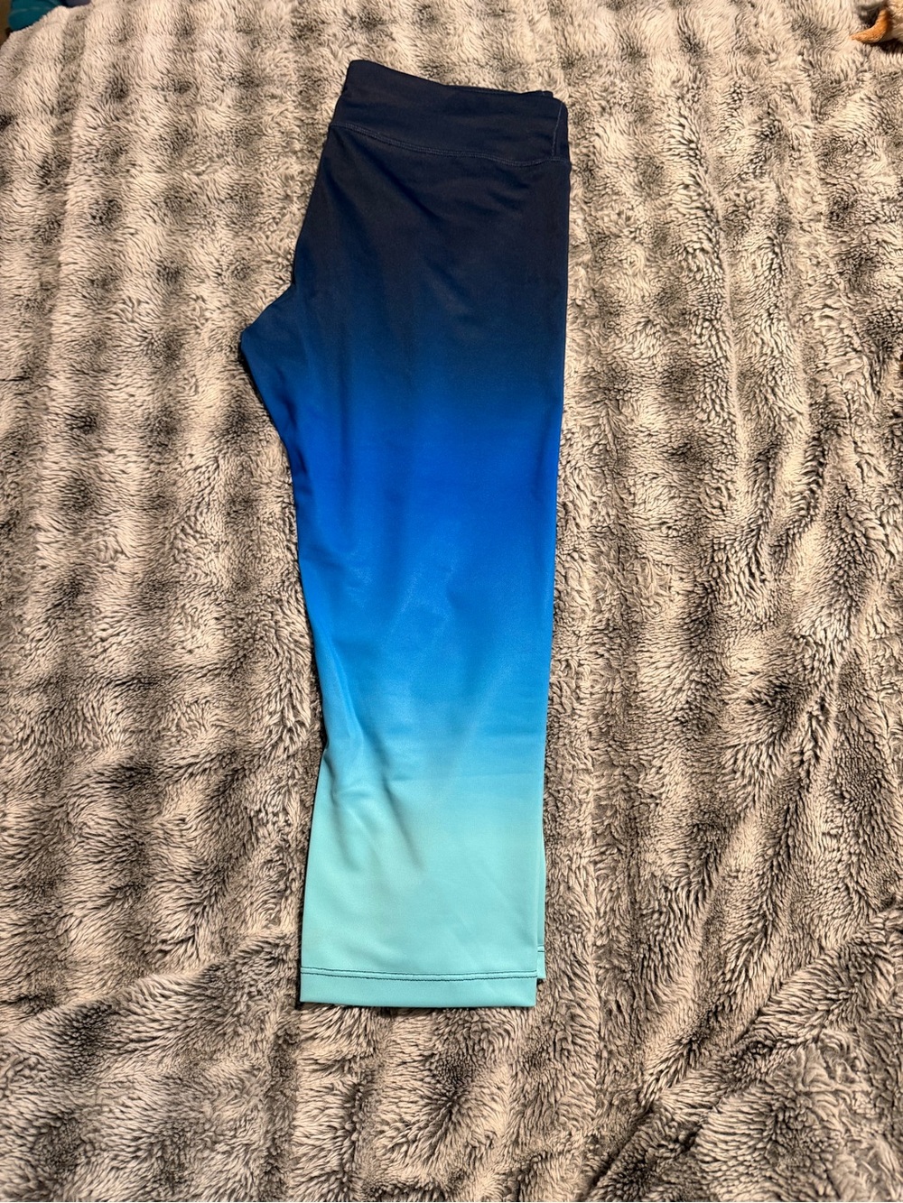 Girls' Ombre Blue Leggings - Kids Bottoms